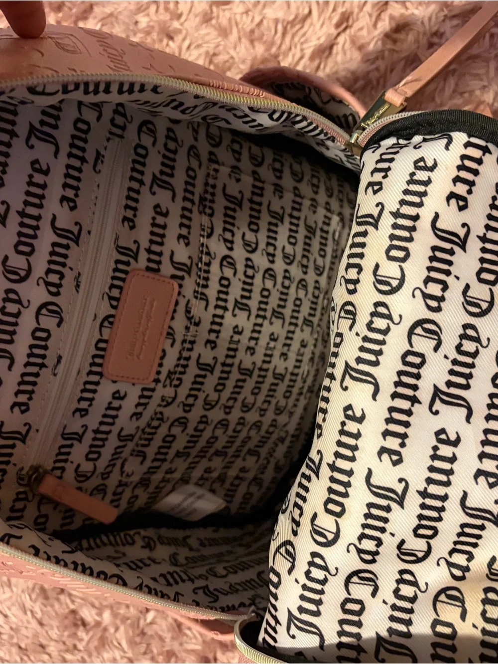 Juicy Couture Pink Embossed Backpack